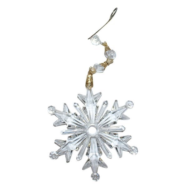 Χριστουγεννιάτικη Ακρυλική Χιονονιφάδα, με Χάντρες (16cm)